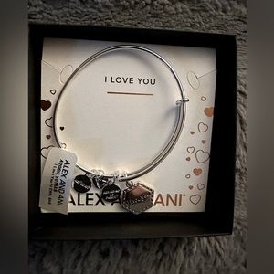 Alex & Ani bangle bracket( I Love You) in silver